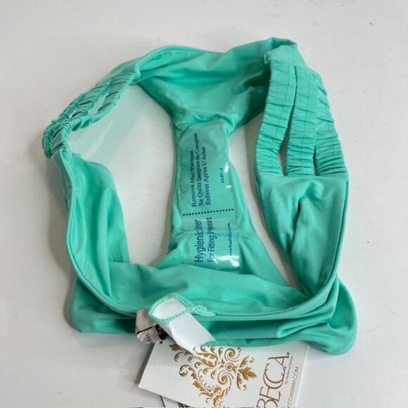 Becca by Rebecca Virtue NEW Jordan Tab Side Hipster Bikini Bottoms Sz Medium - Picture 10 of 12